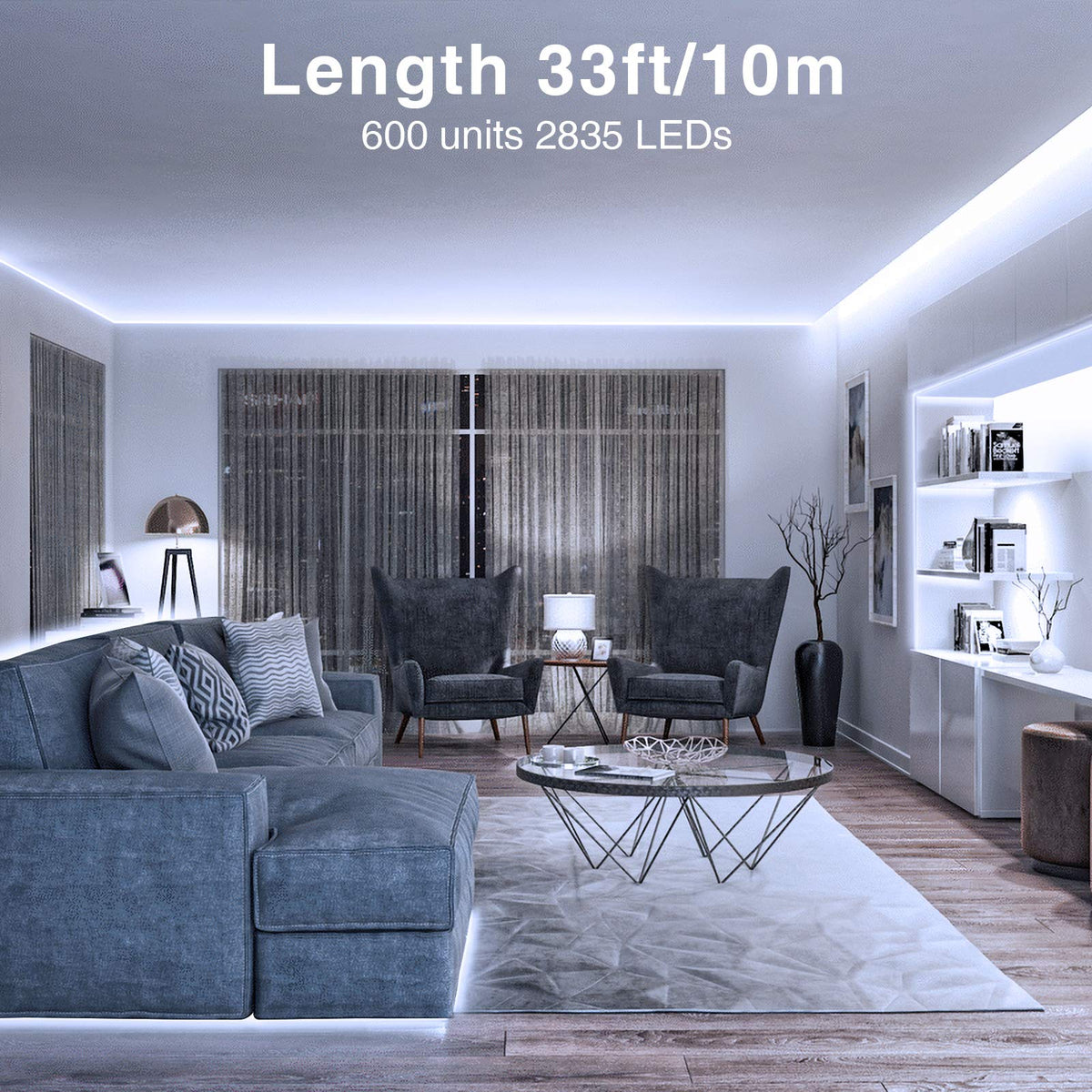 Onforu staircase ambient light strip along steps