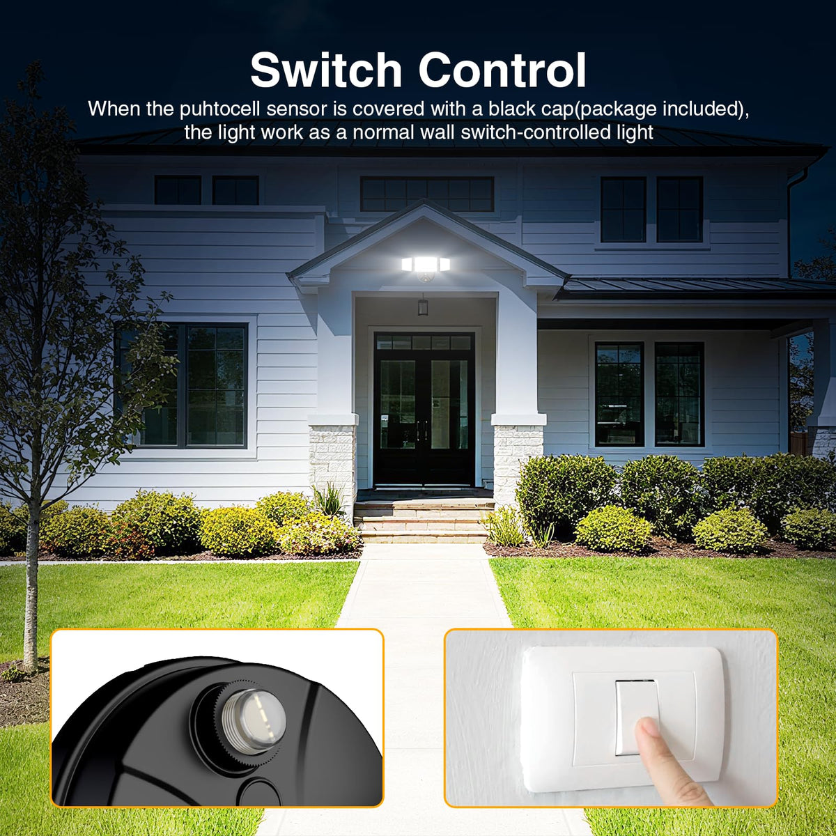 Onforu three adjustable heads enabling wide area lighting
