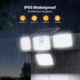 Onforu two-pack solar flood lights for cost-effective outdoor coverage.
