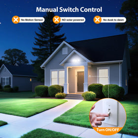 Onforu wall-switch controlled operation for simple on/off use.