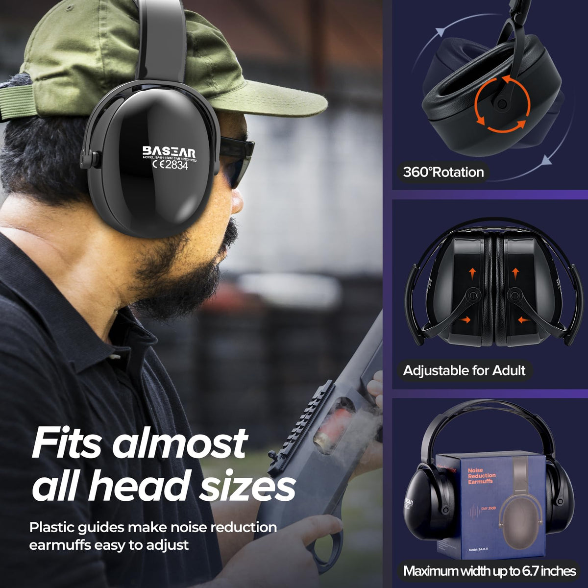Onhear CE PPE certified ear protection keeps ears safe in loud environments.