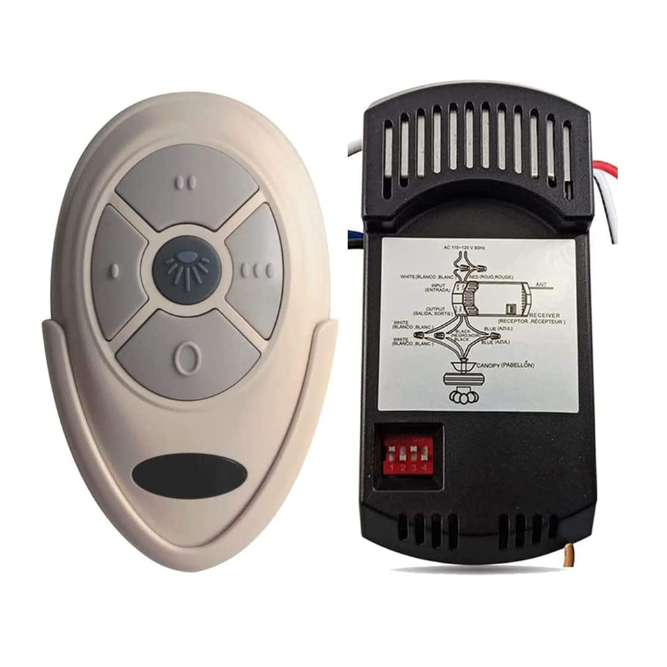 Onisamt ceiling fan remote in hand for easy room control and speed adjustment