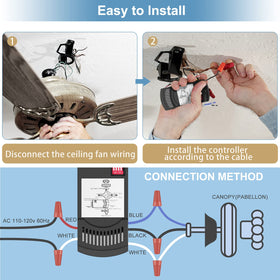 Onisamt DIP switch settings for easy remote pairing with fans.