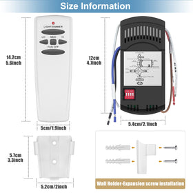 Onisamt 9V battery required for remote operation.