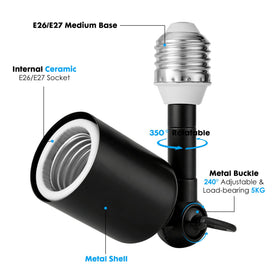 Onite die-cast arm and ceramic socket showing high-load support.