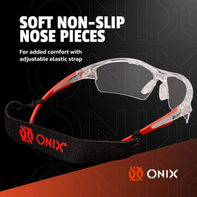 Onix Pickleball Owl Eyewear adjustable elastic strap for secure fit