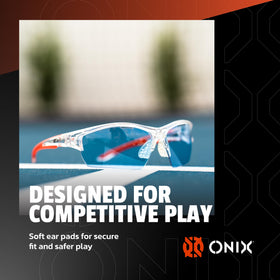Onix Pickleball Owl Eyewear three-lens set: clear, smoke, blue tint
