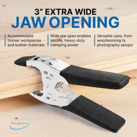 Soft grip handles on Online Best Service clamps reduce hand fatigue during use.