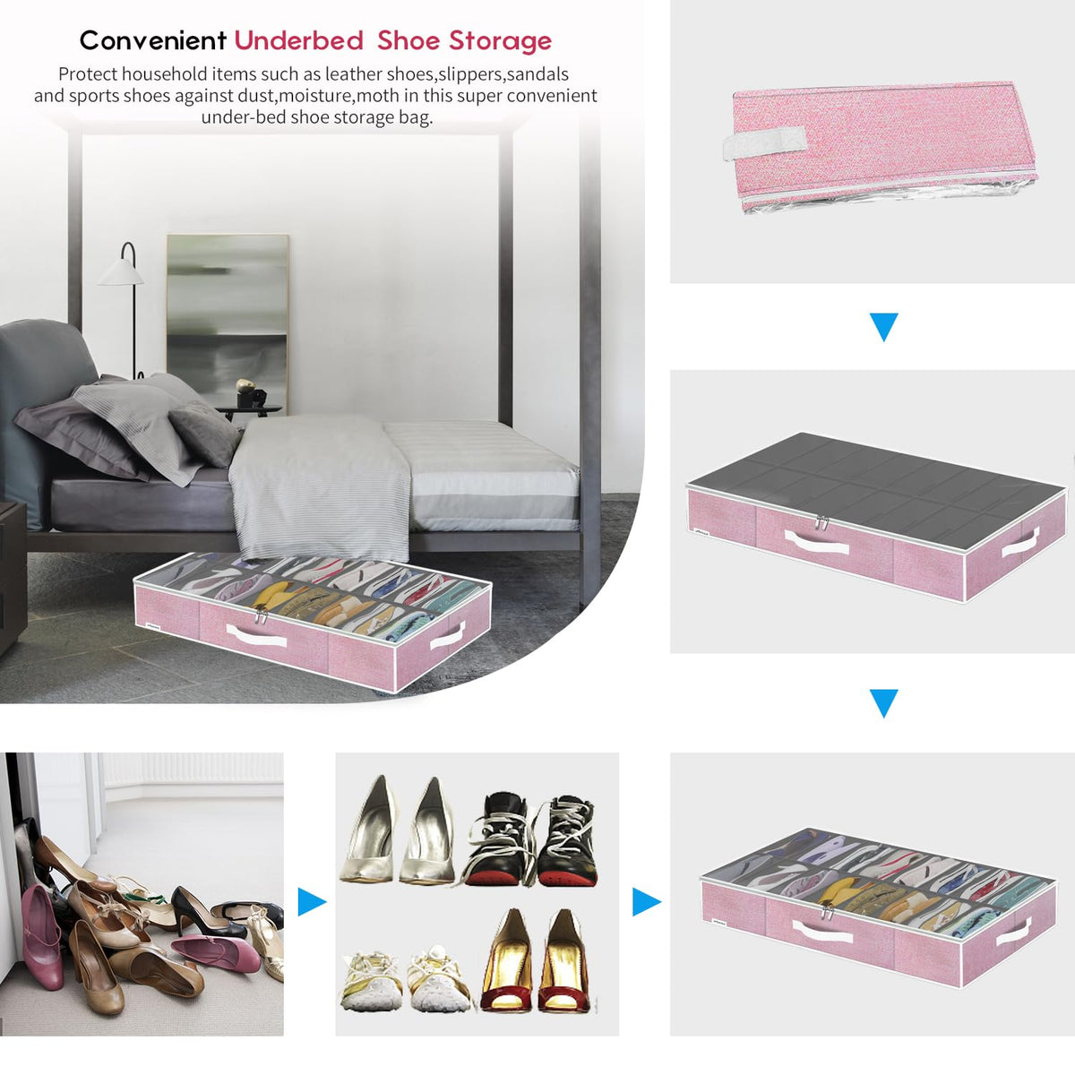 Onlyeasy large capacity fits 16 to 32 pairs.