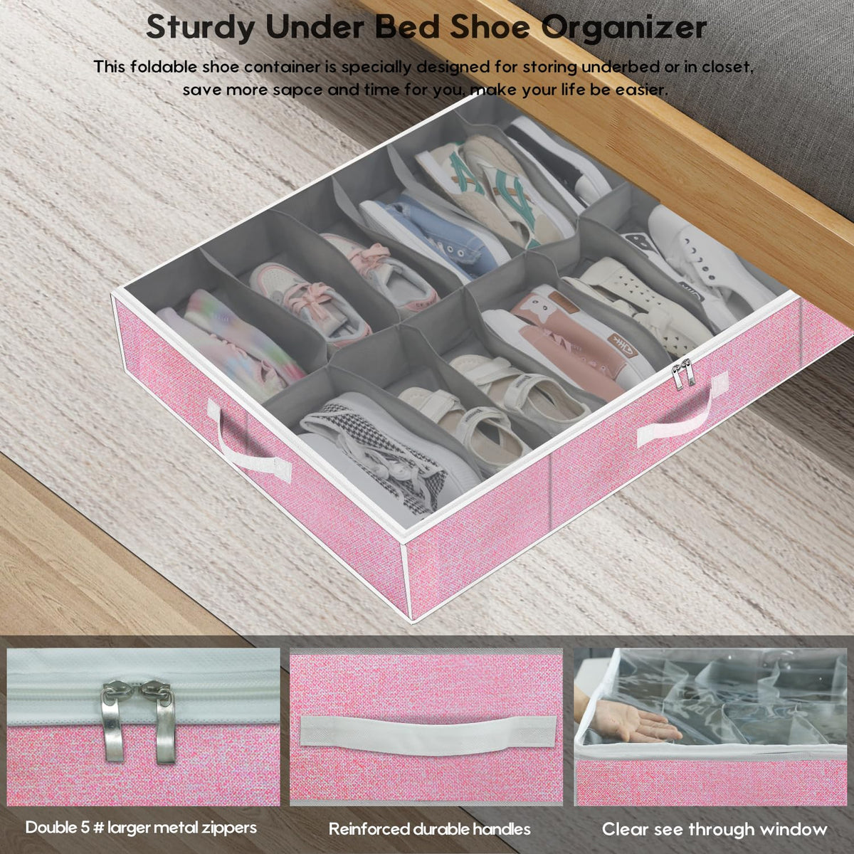 Onlyeasy design with front and side handles for easy sliding.