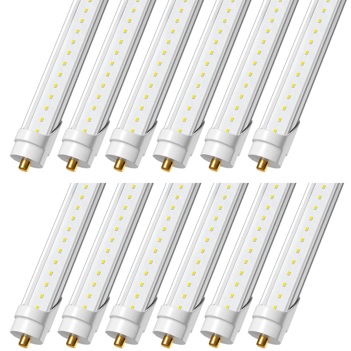 ONLYLUX 8ft LED lights ready for fast ballast bypass installation in workshops.
