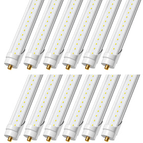 ONLYLUX 8ft LED lights ready for fast ballast bypass installation in workshops.