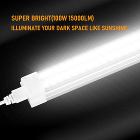 ONLYLUX 8ft LED shop light bright output illustrating high lumen performance
