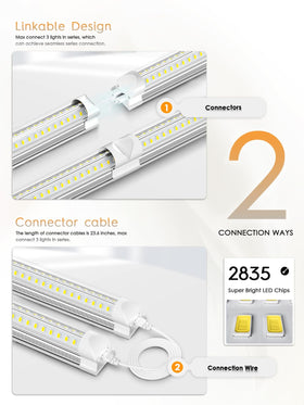 ONLYLUX 8ft LED shop light easy-installation highlights simple setup.
