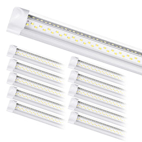 ONLYLUX 8ft LED shop light full-view delivers broad, even garage illumination.