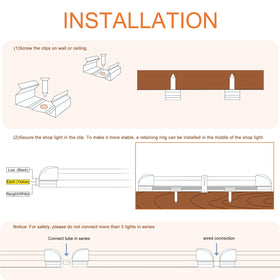 ONLYLUX 8ft LED shop light ideal for workshops and garages.