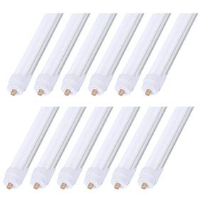ONLYLUX 8ft LED tubes 12-pack with FA8 base for ballast bypass