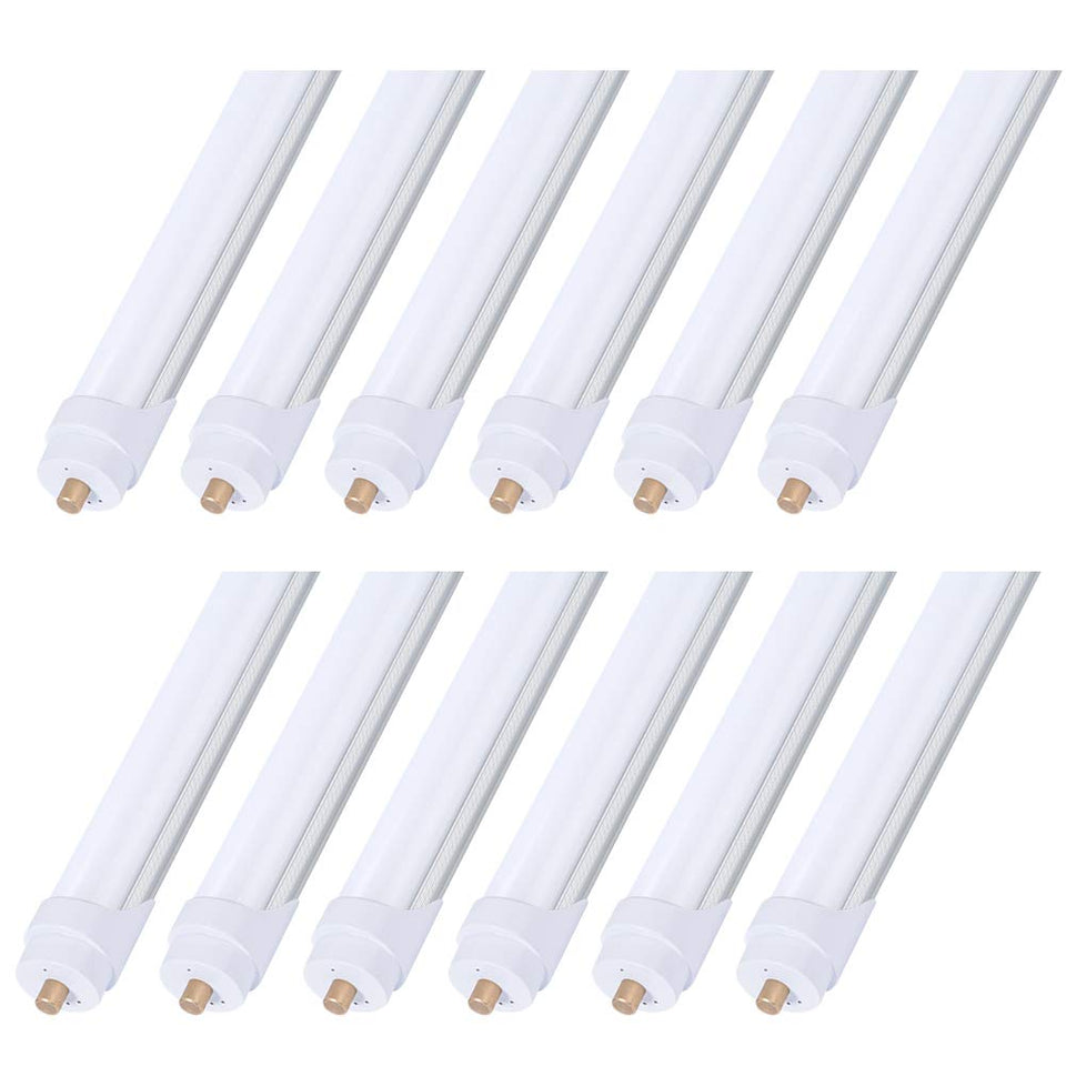ONLYLUX 8ft LED tubes 12-pack with FA8 base for ballast bypass