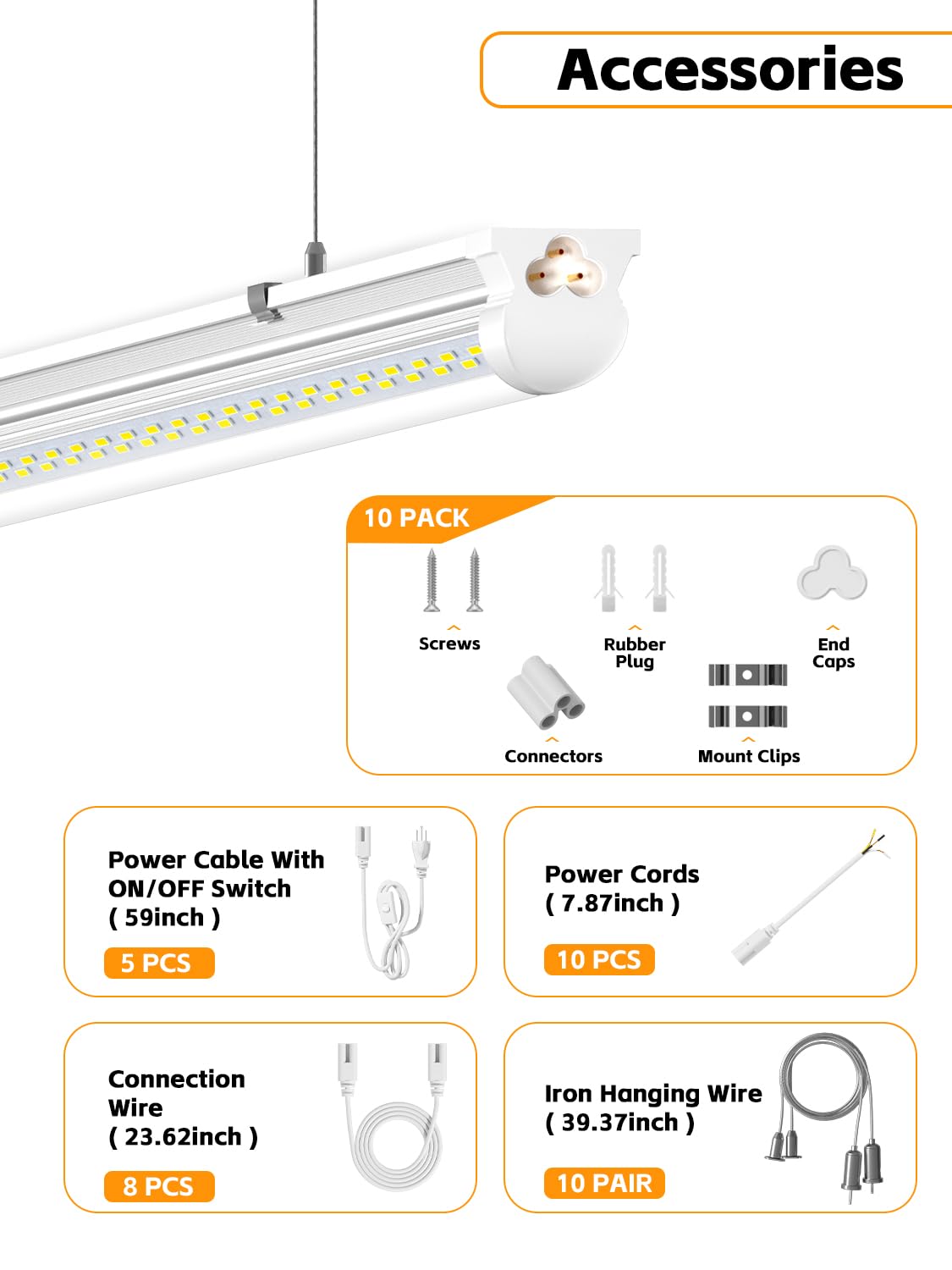 ONLYLUX commercial grade 50,000 hour LED shop light with warranty and protection