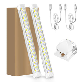 OnlyLUX LED shop light showing four-row beads for even brightness in a ceiling fixture