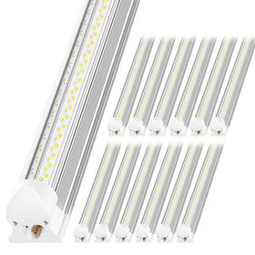 ONLYLUX LED shop light with V-shape design for brighter, even garage illumination.