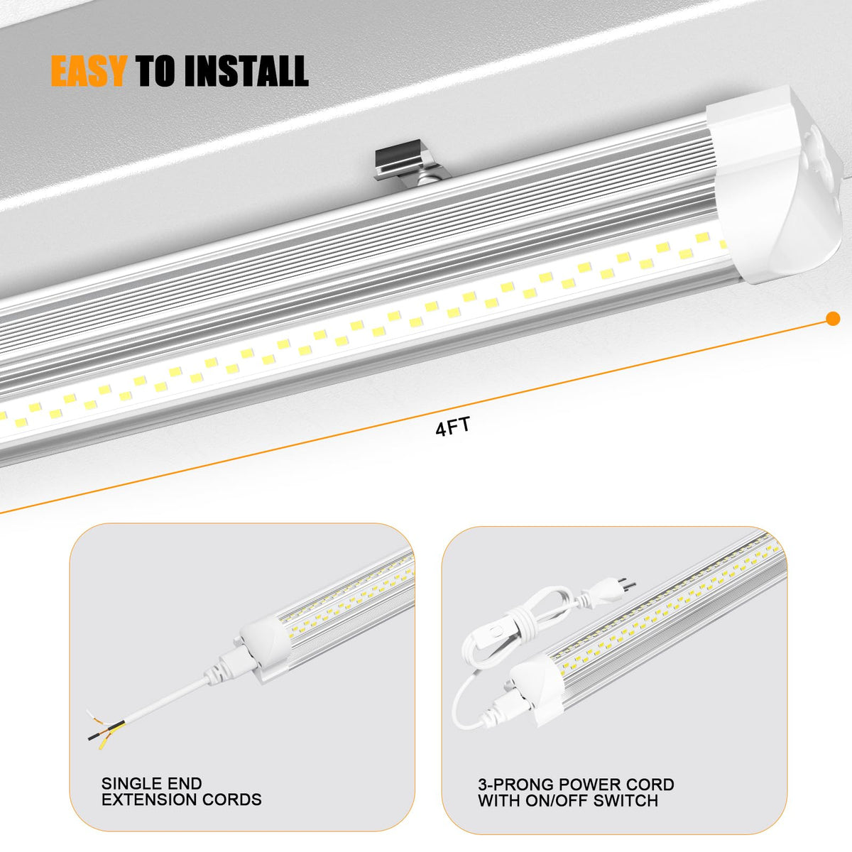 ONLYLUX 12-pack with power cords and switches simplifies wiring and expansion.