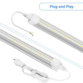 ONLYLUX linkable LED shop light showing fast, tool-free connection.