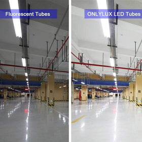 ONLYLUX milky cover 8ft LED tube reduces glare
