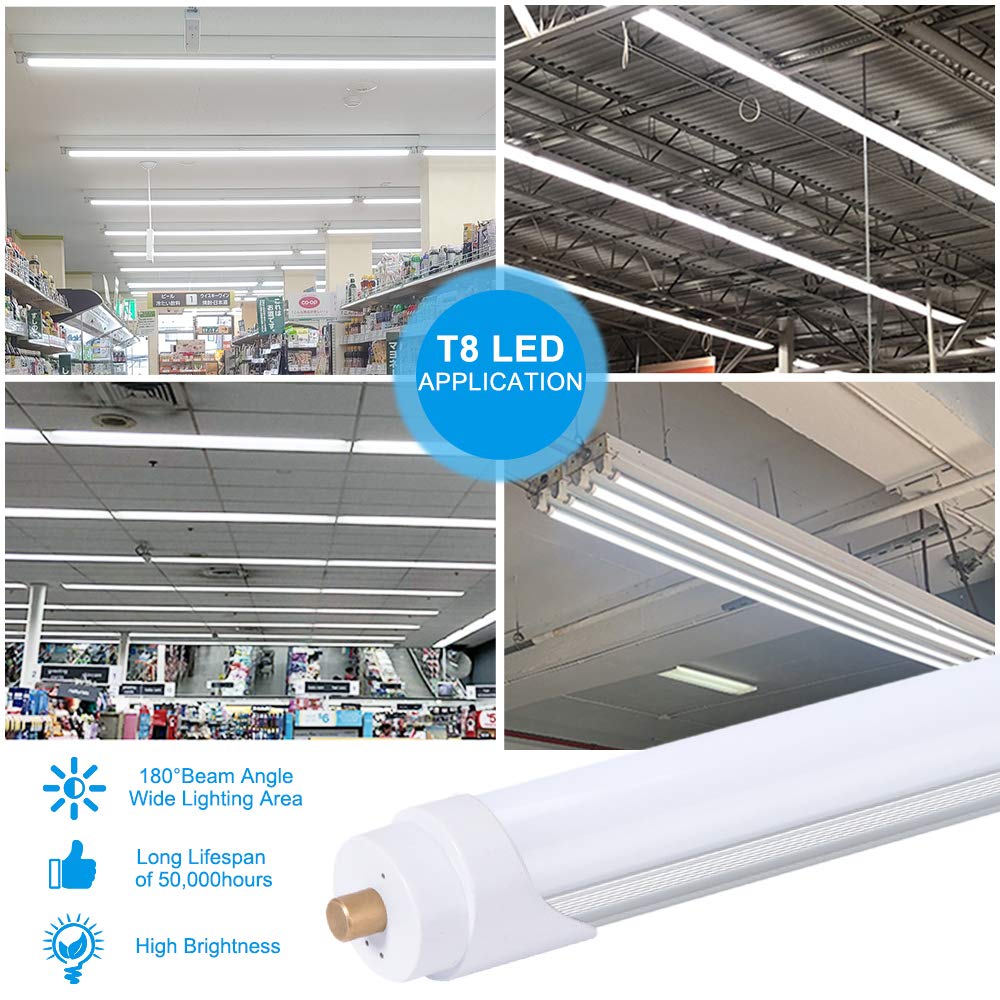 ONLYLUX 8ft LED tubes ideal for office and workshop illumination