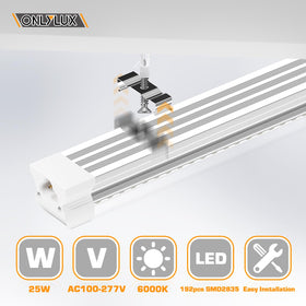 OnlyLUX shop light used over a garage workbench for better visibility