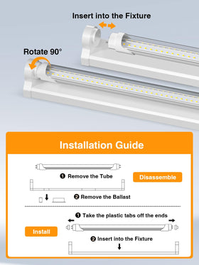 ONLYLUX 4ft bulbs with 270-degree beam-angle coverage for garages