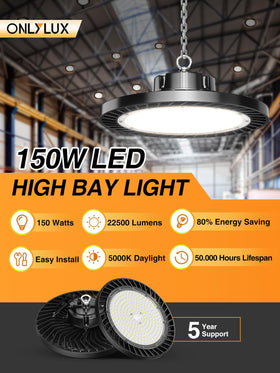 ONLYLUX UFO LED high bay chip detail highlights efficient SMD3030 diodes for energy savings
