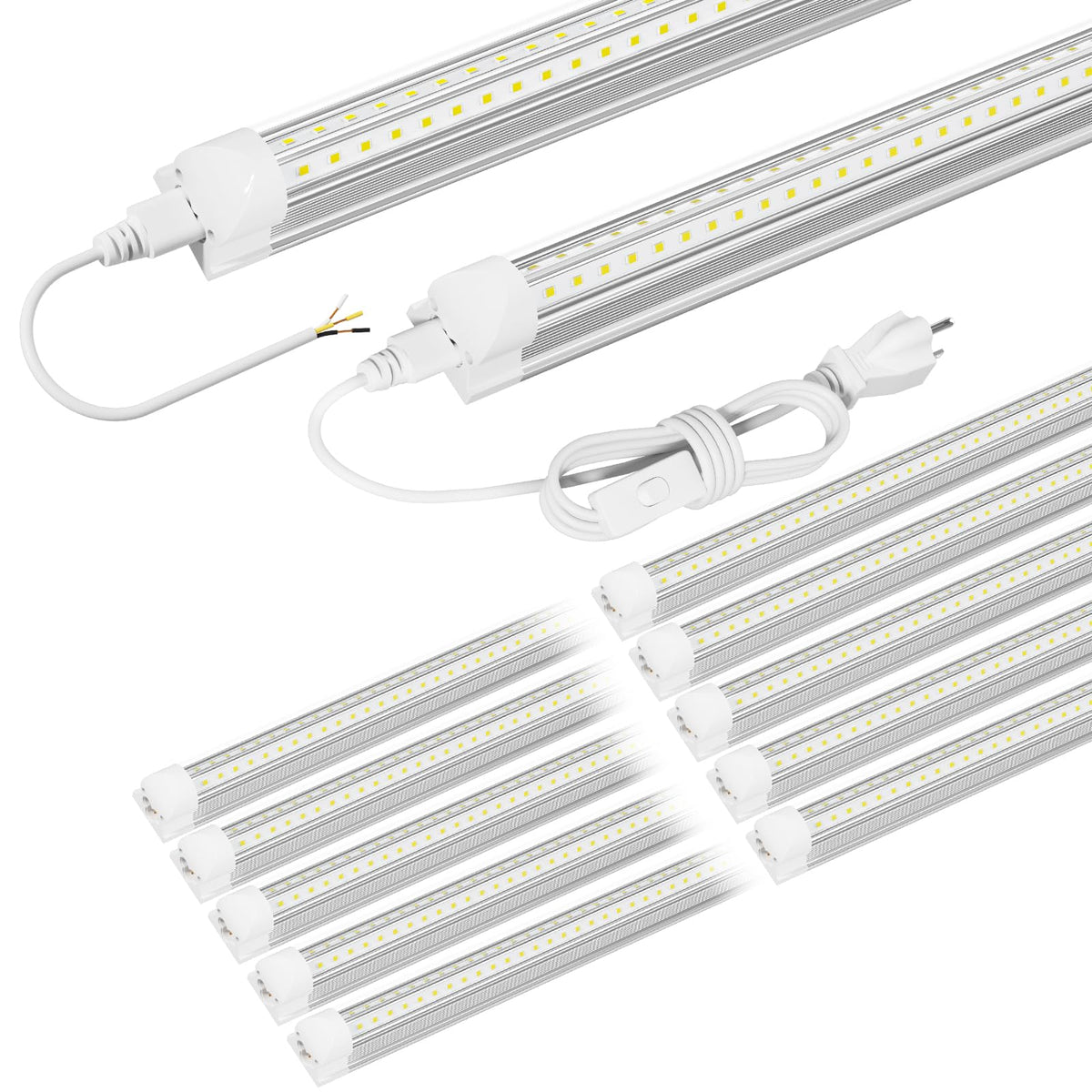 ONLYLUX Very Bright 5ft LED Shop Light front view, ideal for garages.