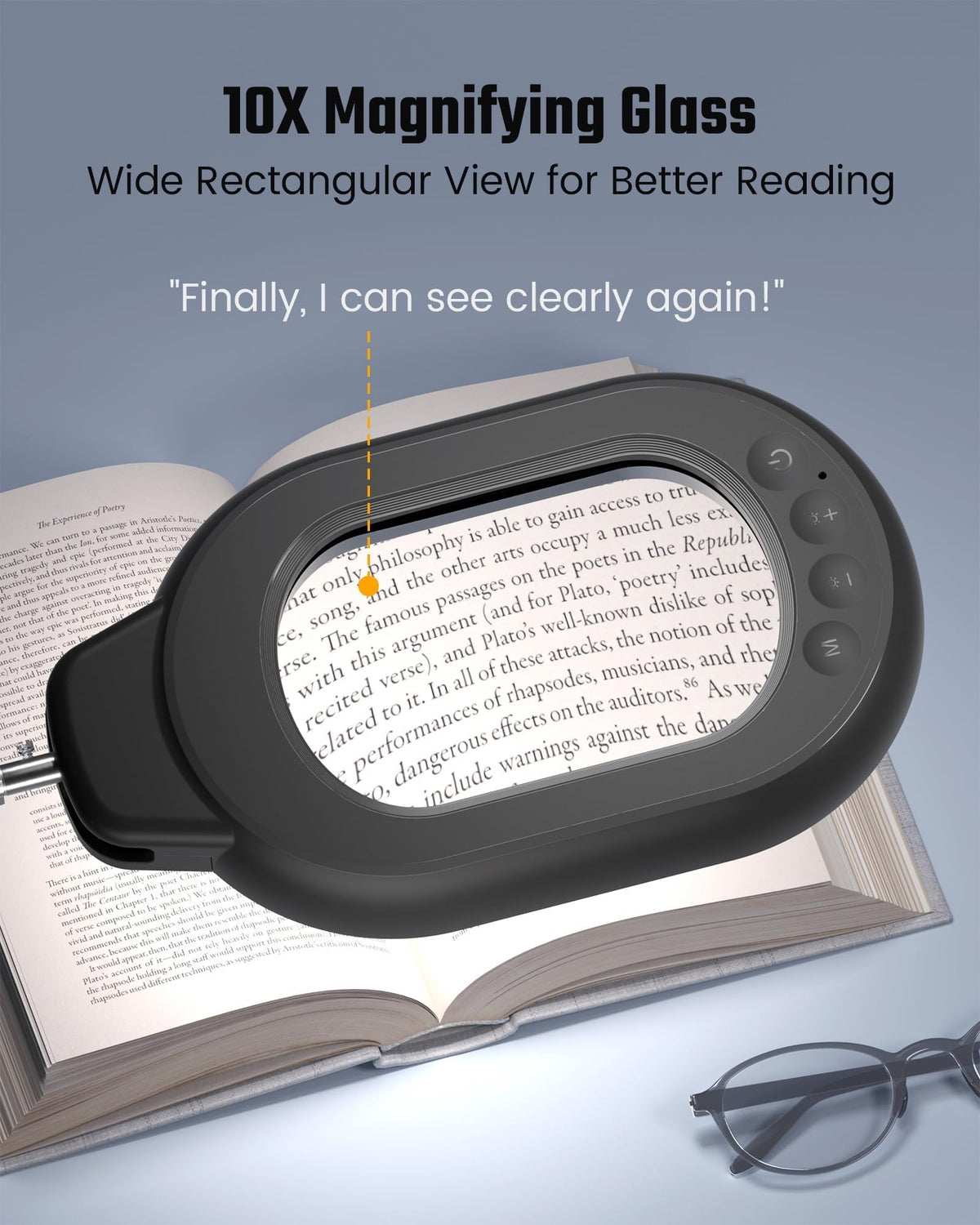ONLYWIN lamp clamp attachment offers stable desk mounting for steady magnification.