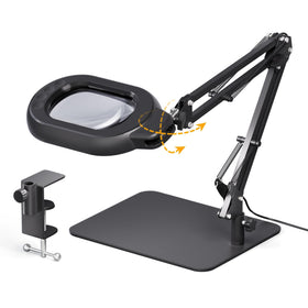 ONLYWIN workstation with magnifying lamp illuminates fine workspaces clearly.