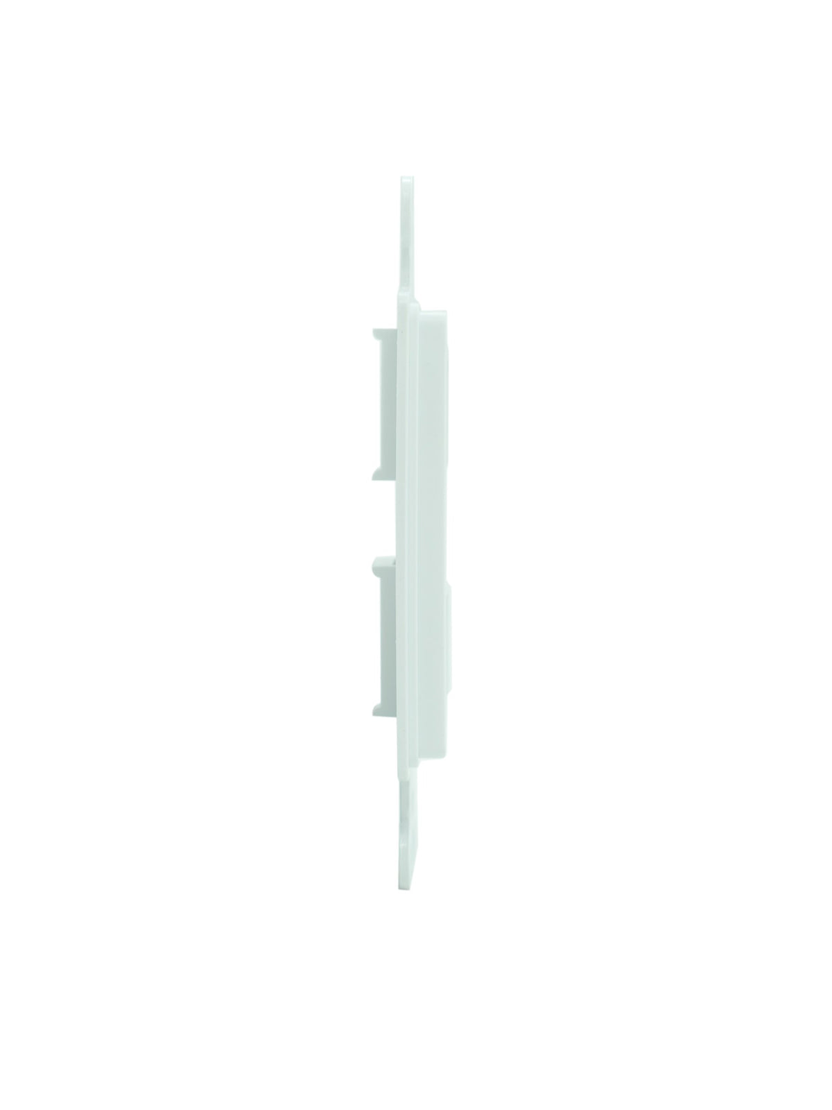 On-Q keystone wall plate 2-port white mounted for clean, professional wall integration.