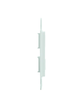 On-Q keystone wall plate 2-port white mounted for clean, professional wall integration.