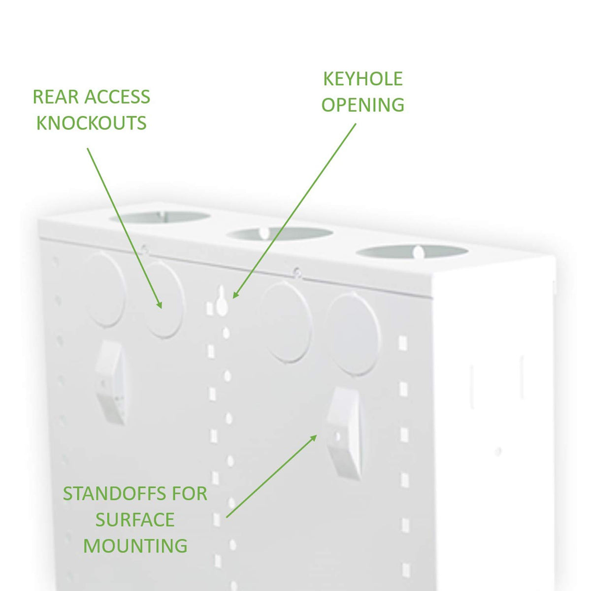 On-Q Legrand drywall depth indicators help precise mounting depth.