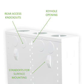 On-Q Legrand drywall depth indicators help precise mounting depth.