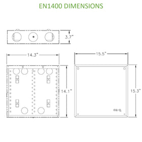 On-Q Legrand enclosure offers flush or surface installation options for fit.