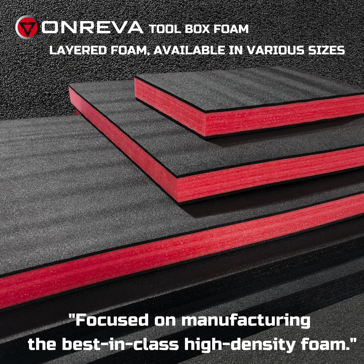 ONREVA red and black foam sheets bundle for durable organization.