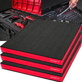 ONREVA tool box foam 3-pack with 16x12x2 inch inserts for organized tool storage.