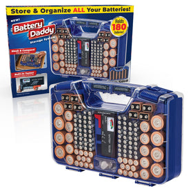 Ontel Battery Daddy double-sided storage keeps batteries organized at a glance