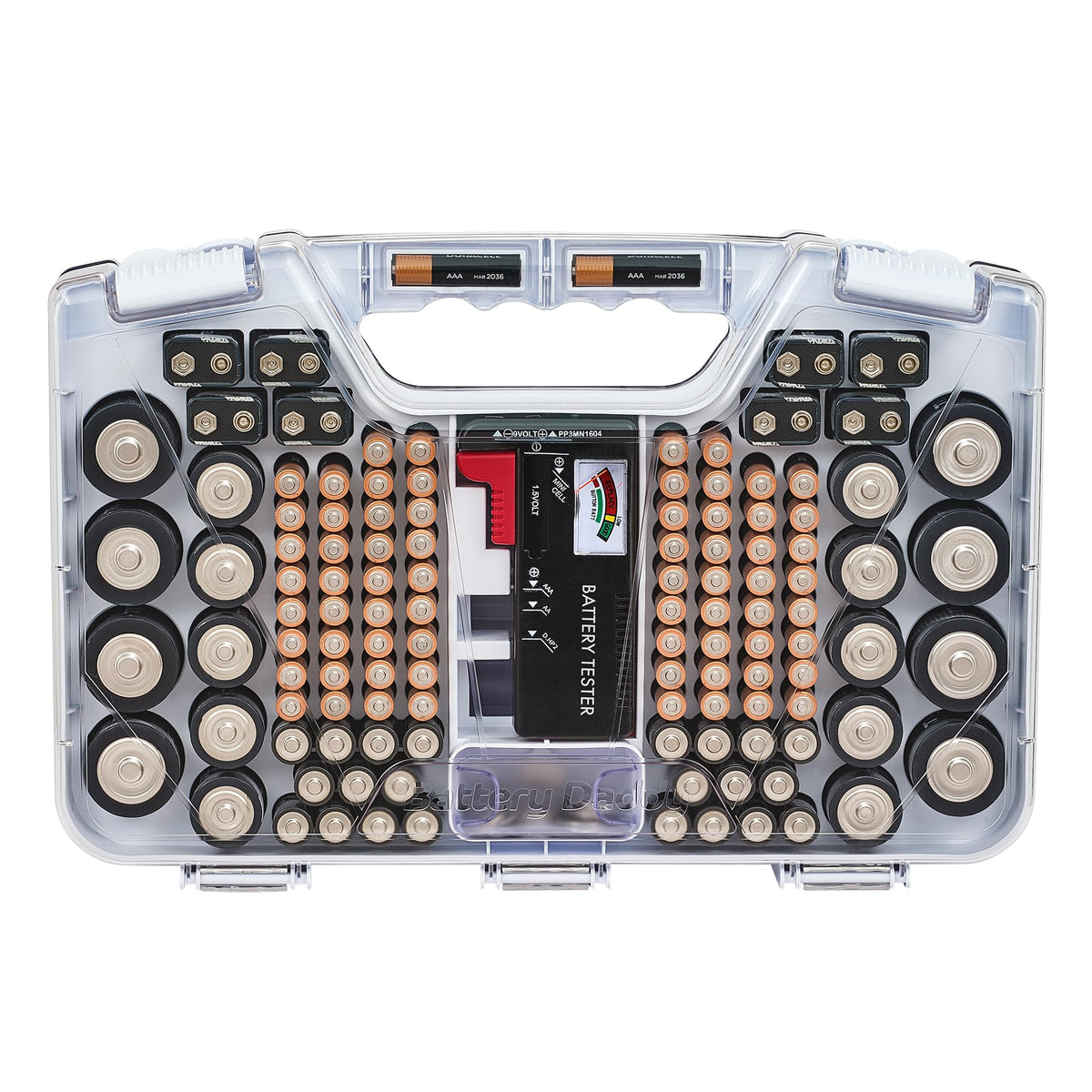 Ontel Battery Daddy ideal for home, workshop, and office organization.