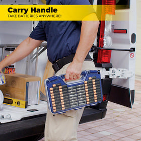 Ontel Battery Daddy secure latches ensure safe transport and storage
