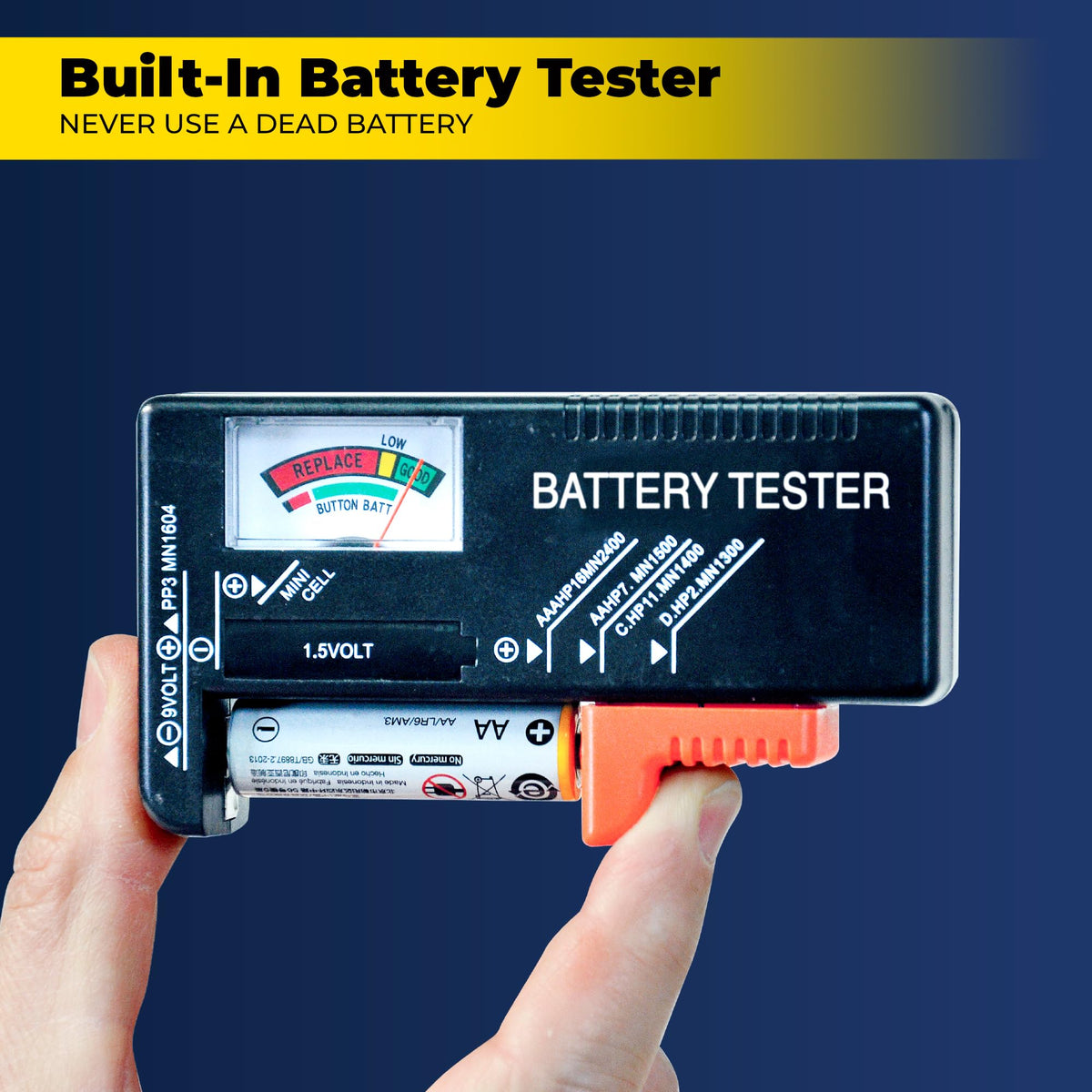 Ontel Battery Daddy secure latches keep batteries safely stored