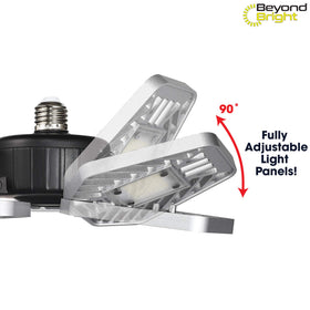 Ontel Beyond Bright LED garage light ceiling installation in minutes, tool-free setup