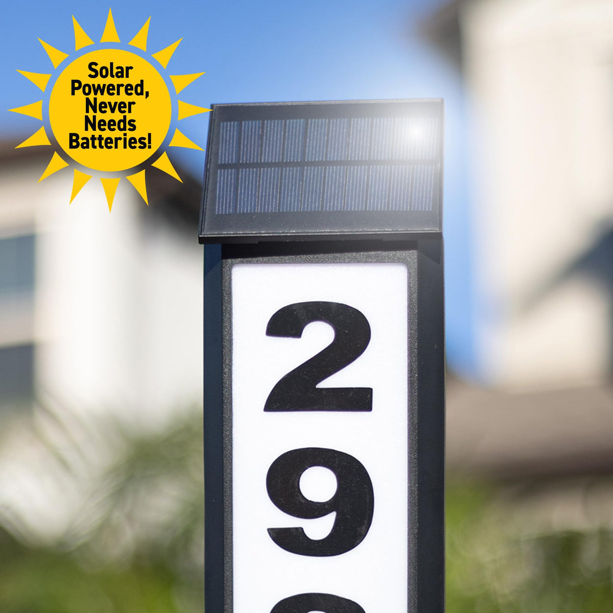 Ontel Sensor Brite includes letters pack for address customization.