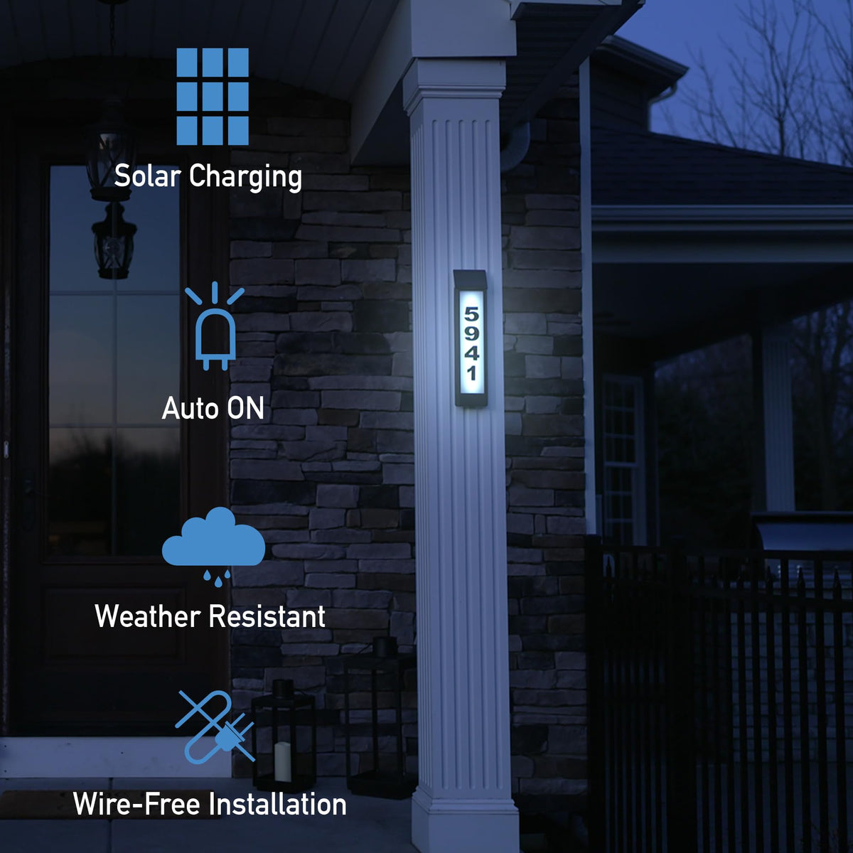Ontel Sensor Brite comes with numbers set for easy setup.