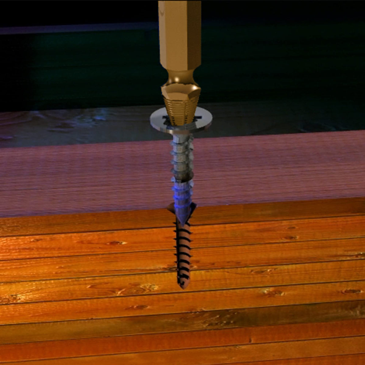 Ontel Speed Out deck-screw removal in redwood demonstrates rugged versatility.